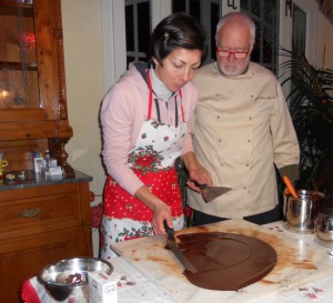 Prova pratica di temperaggio cioccolato a spatola